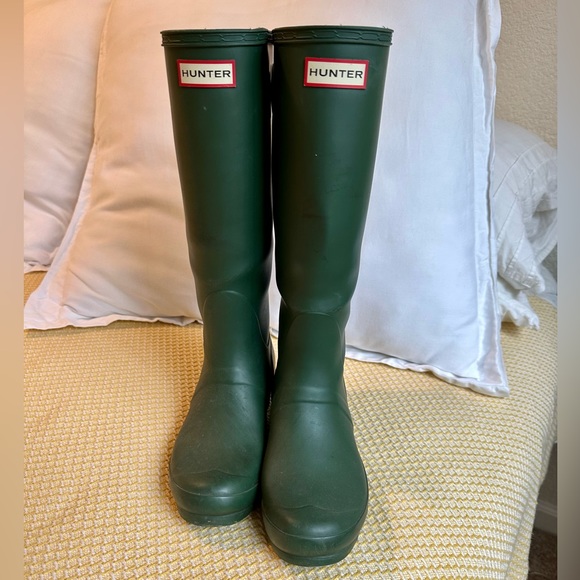 Green Hunter Original Tall Adjustable Buckle Boots - Size 7 - Picture 6 of 6